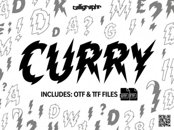 Curry: A Display Font Charged with Electric Energy