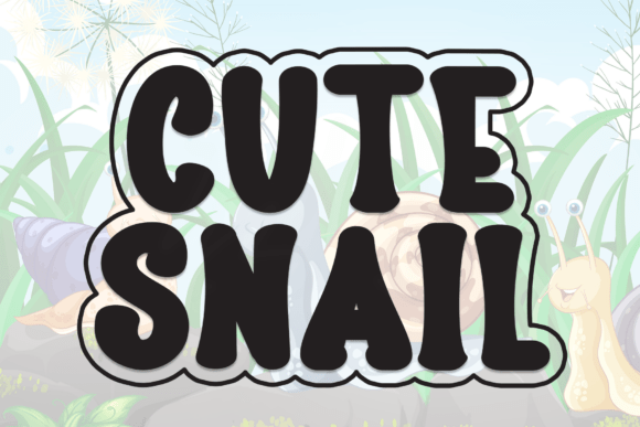 Cute Snail: A Chunky Display Font for Playful Designs