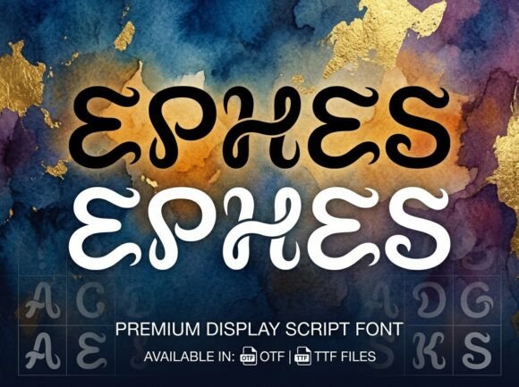 Ephes: A Hand-Drawn Display Font for Artistic Branding